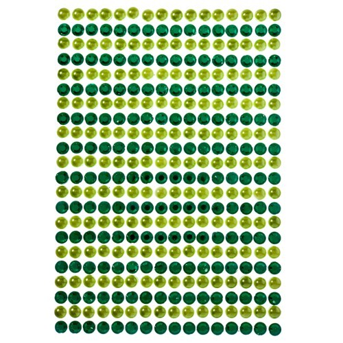 Schmuckstein-Reihen, selbstklebend, Ø5mm, grün