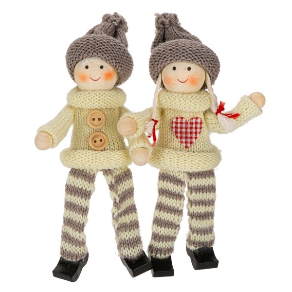 Winter-Püppchen, Amelie 5, 17cm hoch, 2 Stück