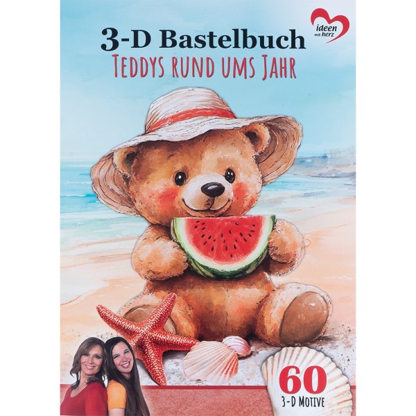 3-D Bastelbuch, Teddys rund ums Jahr, DIN A4, 20 Stanzbogen mit 60 Motiven