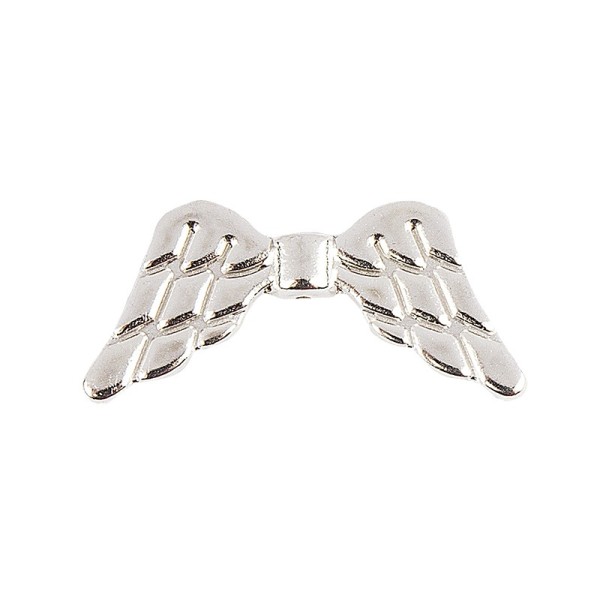 Engelsflügel, Design 1, 3,7cm, silber, 10 Stück