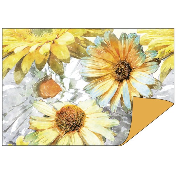 Faltpapiere Duo-Design 9, 10cm x 15cm, Blumen/terra, 50 Stück