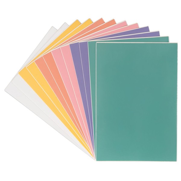Ultrahaft-Klebefolien, doppelseitig klebend, DIN A5, 6 Farben, 12 Stück