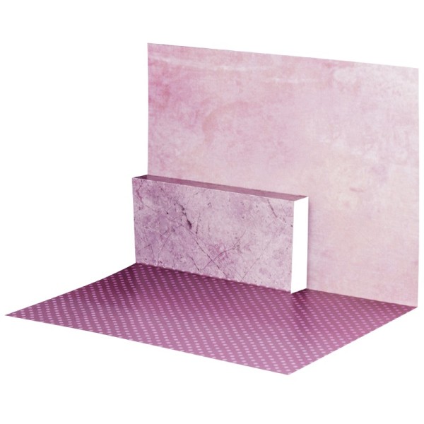 Pop-Up-Grußkarten-Einleger, gefaltet 11 x 15,5 cm, Punkte, beere
