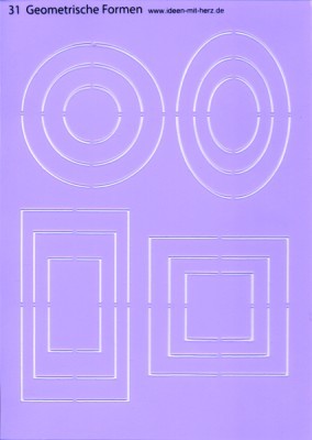 Design-Schablone Nr. 31 "Geometrische Formen", DIN A4