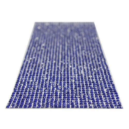 Glitzerstein-Bordüren, selbstklebend, rund, Ø3mm, blau
