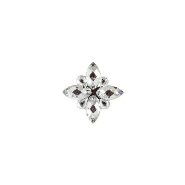 Ornament-Glitzersteine, 50 Stück, Design 6, klar