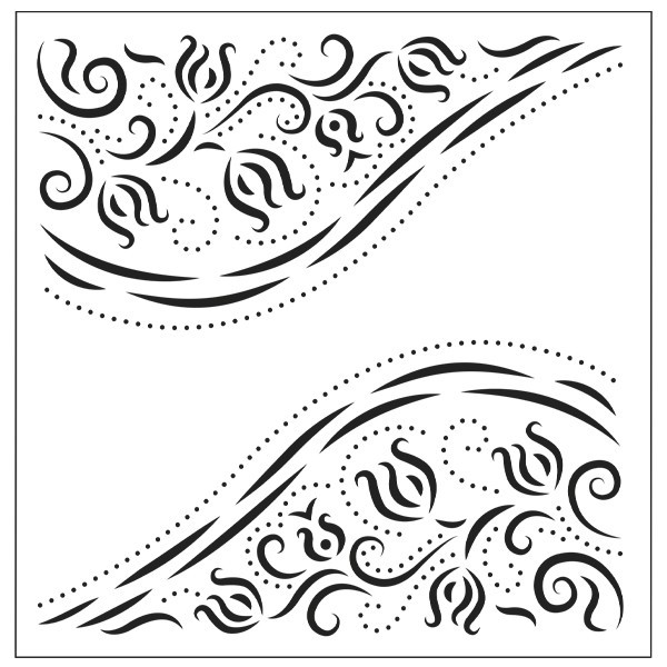 Präge-/Prickelschablone, 14,6cm x 14,6cm, Design 3