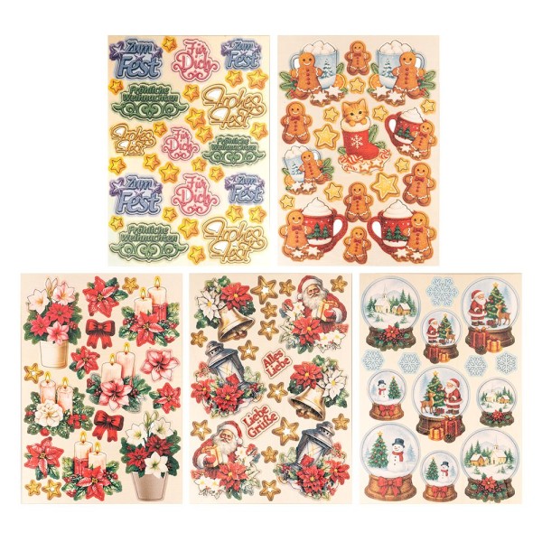 Motiv-Holz-Laserbogen, Winterzauber 3, DIN A4, 2mm stark, farbig bedruckt, 5 Stück