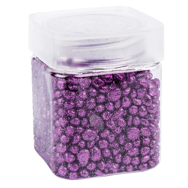 Glitzernuggets aus Glas, violett, 2mm bis 7mm, 260g