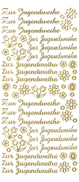 Sticker Schrift Zur Jugendweihe Gold 1 Artikel Bastel Schnappchen Ideen Mit Herz