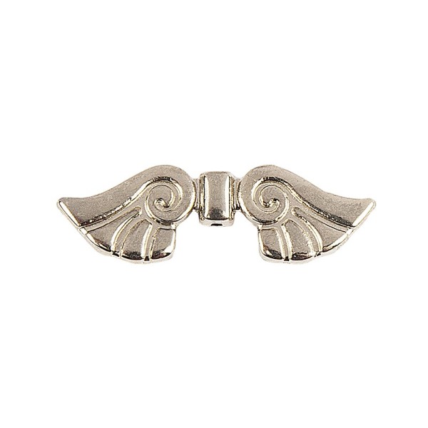 Engelsflügel, Design 2, 3,7cm, hellgold, 10 Stück