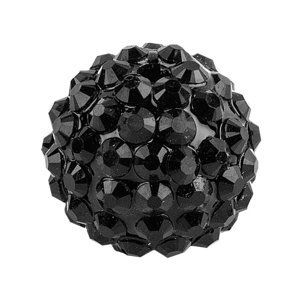 Kristall-Perlen, Ø 14mm, schwarz, 10 Stück
