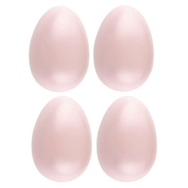 Deko-Eier, Ø 5,5cm, 8cm hoch, pastellrosa, 4 Stück