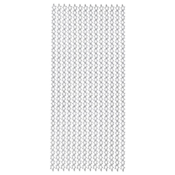 Sticker, Sternenbordüre, Perlmuttfolie, silber