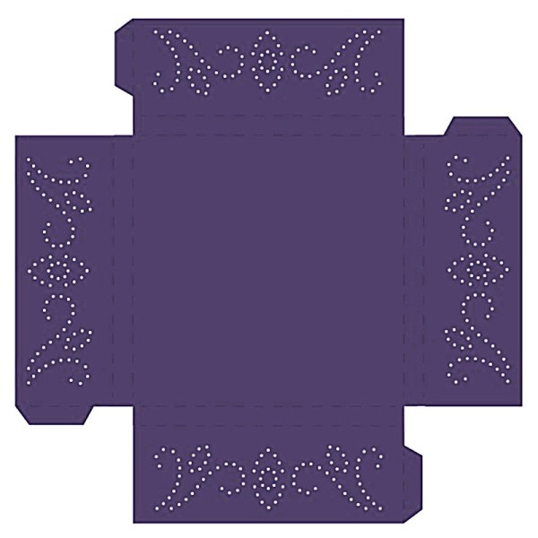 Prickelpodest für Deko-Lichtwürfel, 11x11cm, dunkelviolett