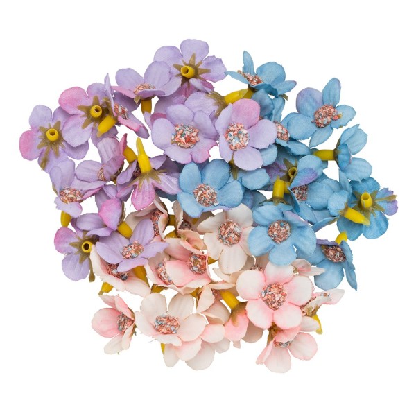 Deko-Blüten, Blütenköpfe, Ø 2,5cm, 3 verschiedene Farben, 50 Stück