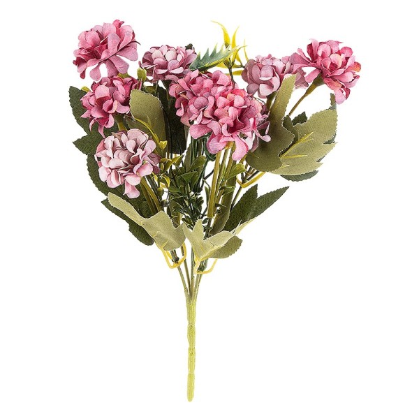 Blütenbusch, Hortensien 1, 27cm hoch, 9 große Blüten Ø 4cm, Beerentöne