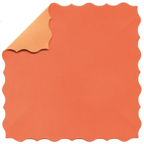 DuoColor Stanz-Faltpapiere, 10 x 10 cm, orange, Büttenrand, 100 Blatt