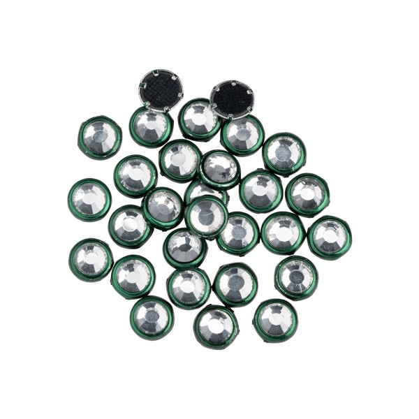 Hot-Fix Glas-Kristalle zum Aufbügeln, Ø 5mm, grün, 100 Stück