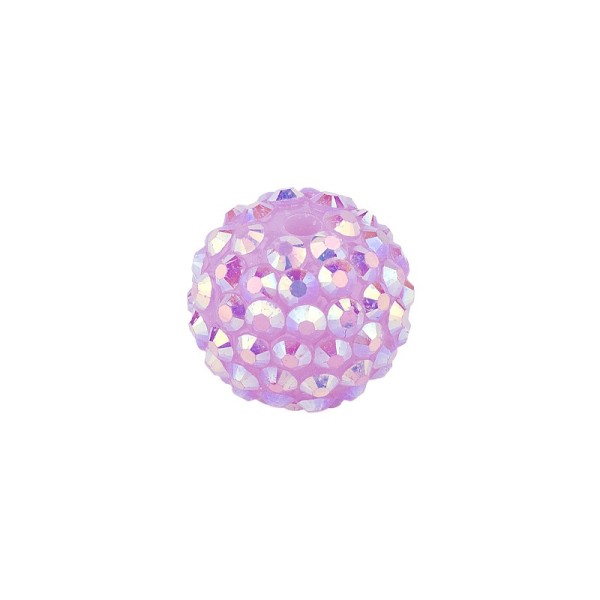 Kristall-Perlen, Ø10 mm, 10 Stück, rosé-irisierend