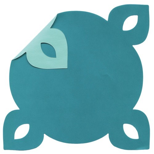 DuoColor Stanz-Faltpapiere, 15 x 15 cm, türkis, 4 Ecken, 60 Blatt