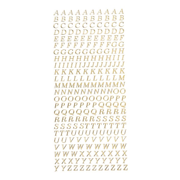 Sticker Alphabet 7, Spiegelfolie, gold