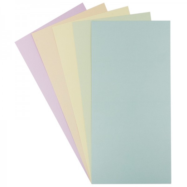 Grußkarten in Leinen-Optik, 16x16 cm, 5 Farben, Pastelltöne, inkl. Umschläge, 10 Stück