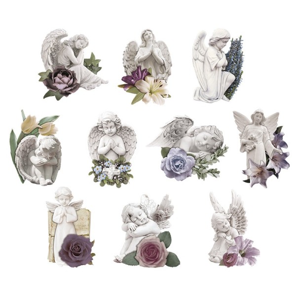 3-D Motive, Engel zum Gedenken, 5-9cm, 10 Motive