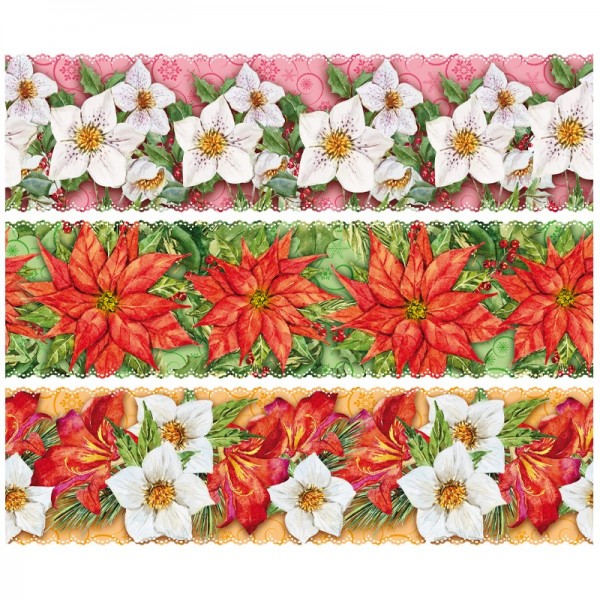 Zauberfolien "Winterblüten", Schrumpffolien für Ø9cm, 8,5cm hoch, 6 Stück