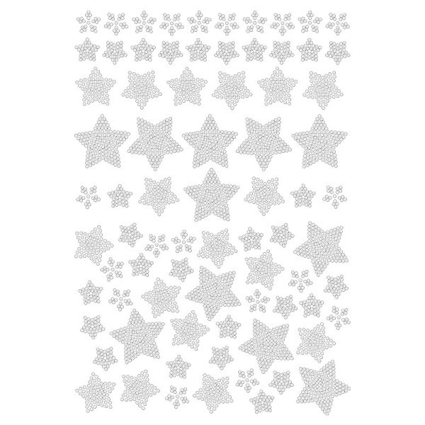 Bügelstrass-Design, DIN A4, klar, Stern 2