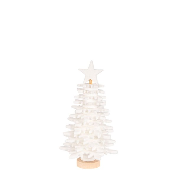 Filz-Tannenbaum zum Zusammenbauen, weiß, Ø 10cm, 17,5cm hoch, 26-teilig