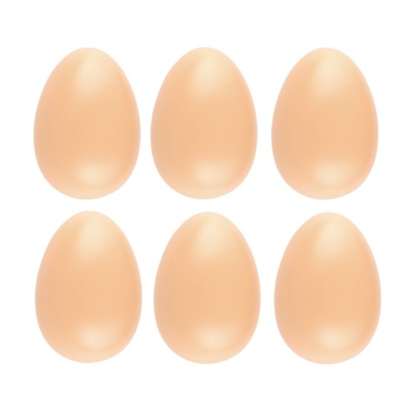 Deko-Eier, Ø 4,5cm, 6cm hoch, apricot, 6 Stück