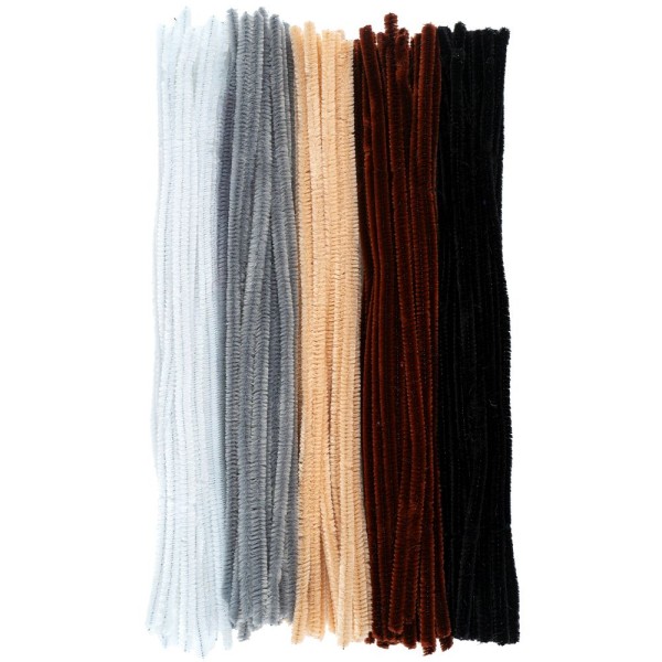 250 Chenille Drähte Pfeifenreiniger - 10 Farben Bastelset 30cm Lang