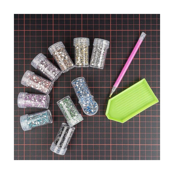 Tutamaz 32000 Diamond Painting Steine - 32 Farben Runde Strasssteine Für DIY