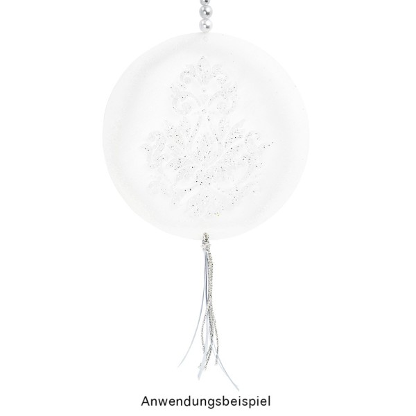 Kristall-Eis-Medium Mit Silberglitzer - 150ml Für Winter Bastelprojekte