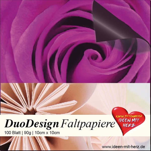 DuoDesign Faltpapier, 10 x 10 cm, 100 Blatt