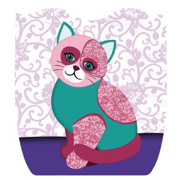 Deko-Bild, Katze II, 18 x 16,5 cm, 2er Set