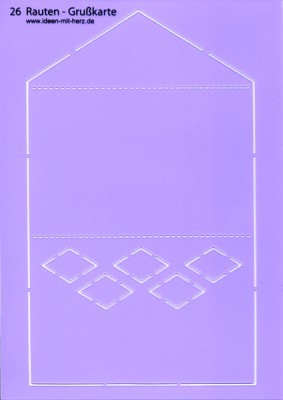 Design-Schablone Nr. 26 "Rauten-Grußkarte", DIN A4