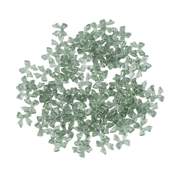 Miniatur-Schmuckstein-Schleifen, transparent, 0,9cm x 1cm x 0,2cm, grün, 100 Stück