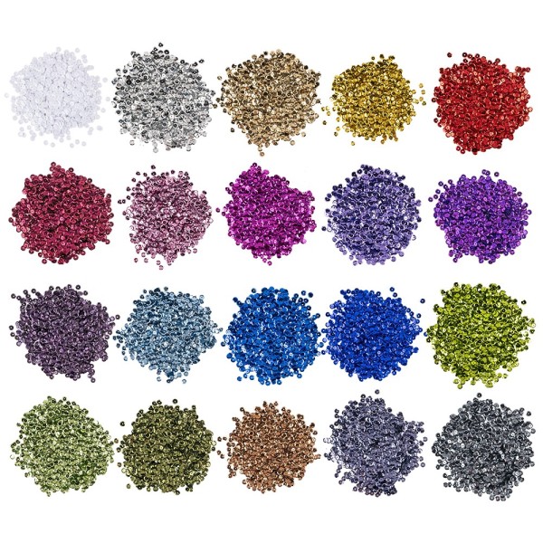 Pailletten-Set, metallic, 20 Beutel à 15g, Ø 5mm