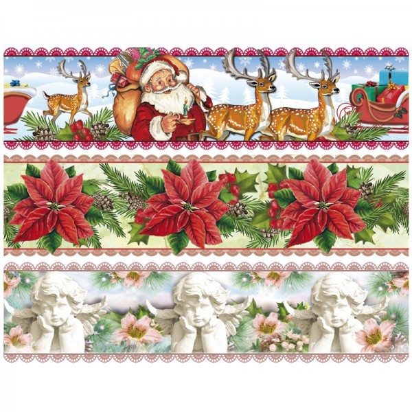 Zauberfolien "Weihnachtszeit", Schrumpffolien für Ø6cm, 5 cm hoch, 6 Stück
