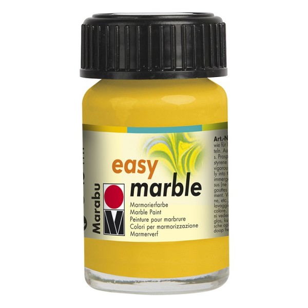 Marmorierfarbe, Marabu easy marble, 15 ml, mittelgelb
