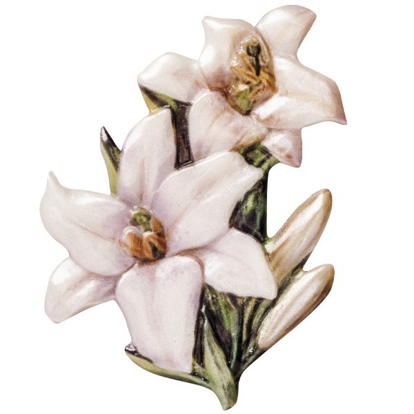 Wachsornament "Blüten de luxe" 4, farbig, geprägt, 6-7cm