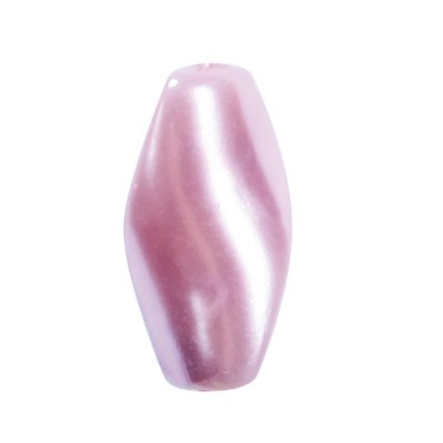 Perlmutt-Perlen, gedreht, 18mm, rosé, 20 Stück