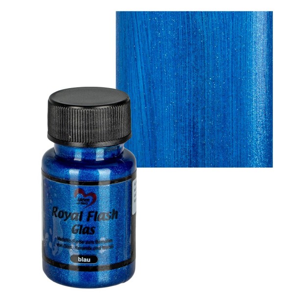 Royal Flash Glas, blau, 50ml