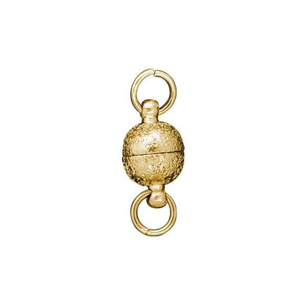 Magnet-Verschlüsse, Krakelee-Optik, Ø8mm, goldfarben, 5 Stück