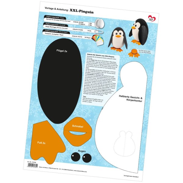 Vorlage: XXL Pinguin, DIN A3