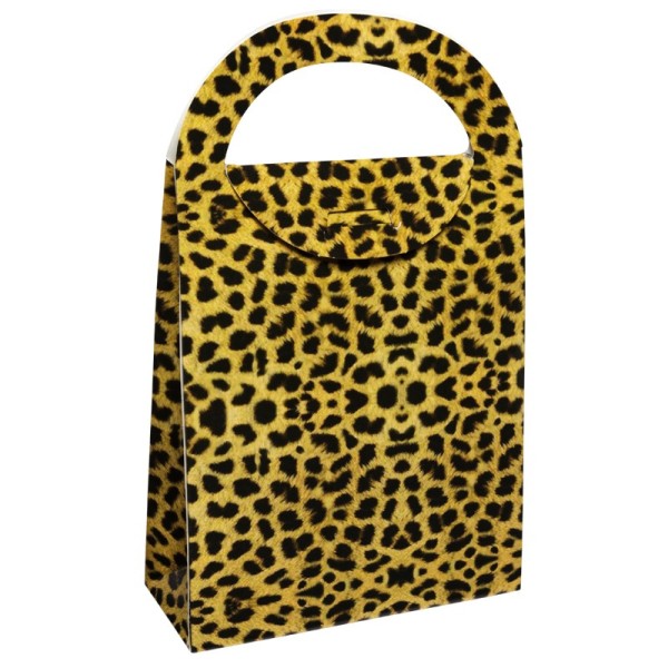 Geschenktasche Leopard, 4,5 x 11,5 x 20 cm