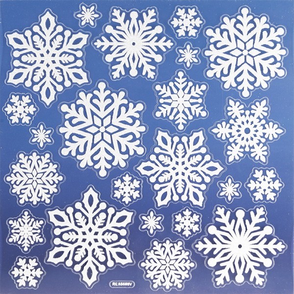 Glimmer-Relief-Sticker, Winter 2, 17,5 x 17,5 cm