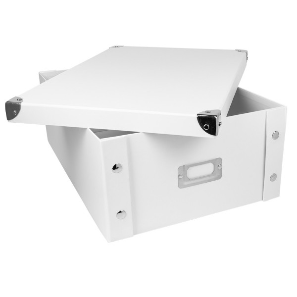 Ordnungsbox, faltbar, mit Deckel, 40,5cm x 28cm x 14,5cm, weiß